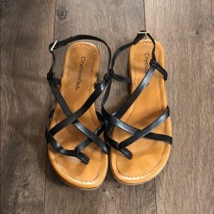 Black strappy sandals